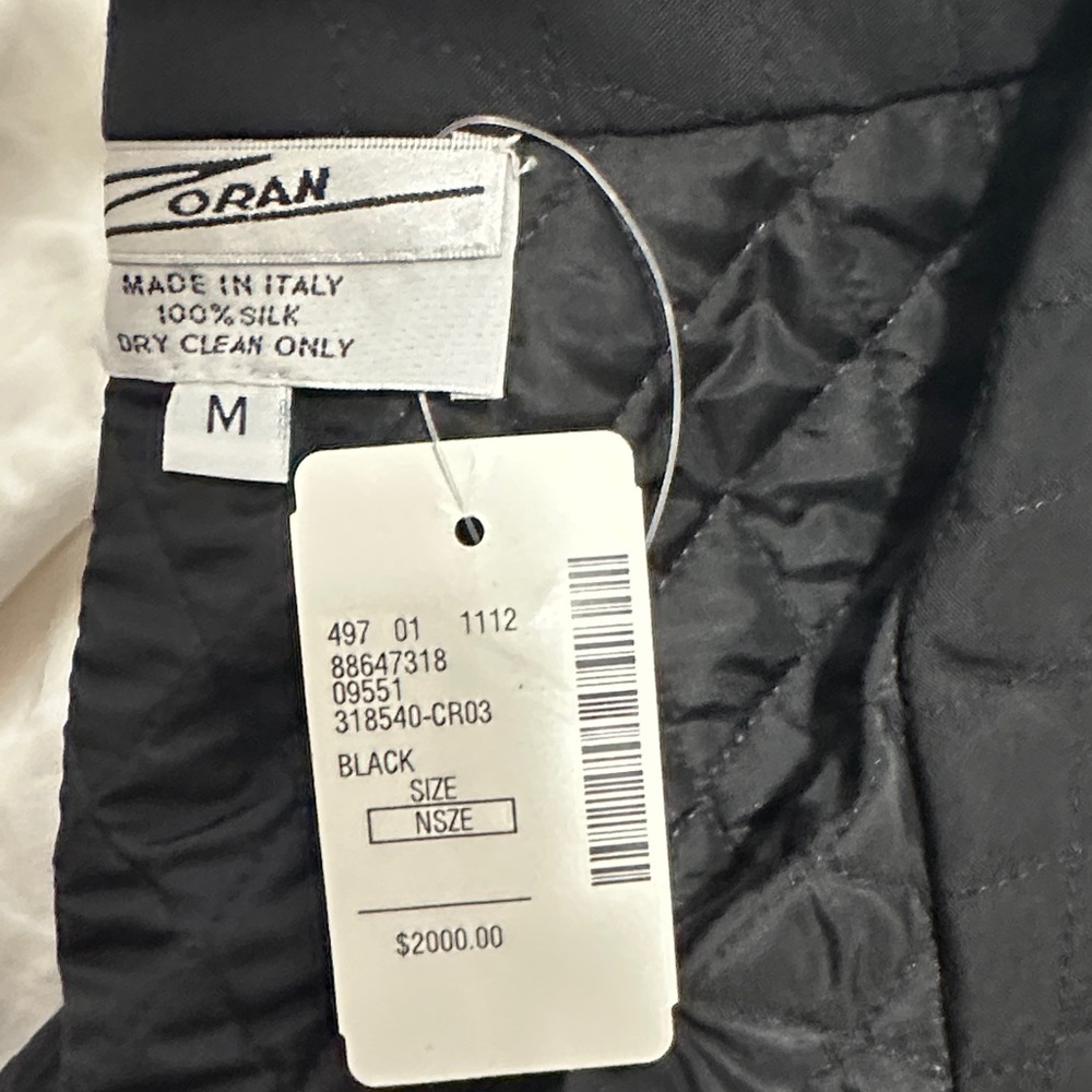 Zoran Black Quilted Pea Coat - Picture 6 of 6